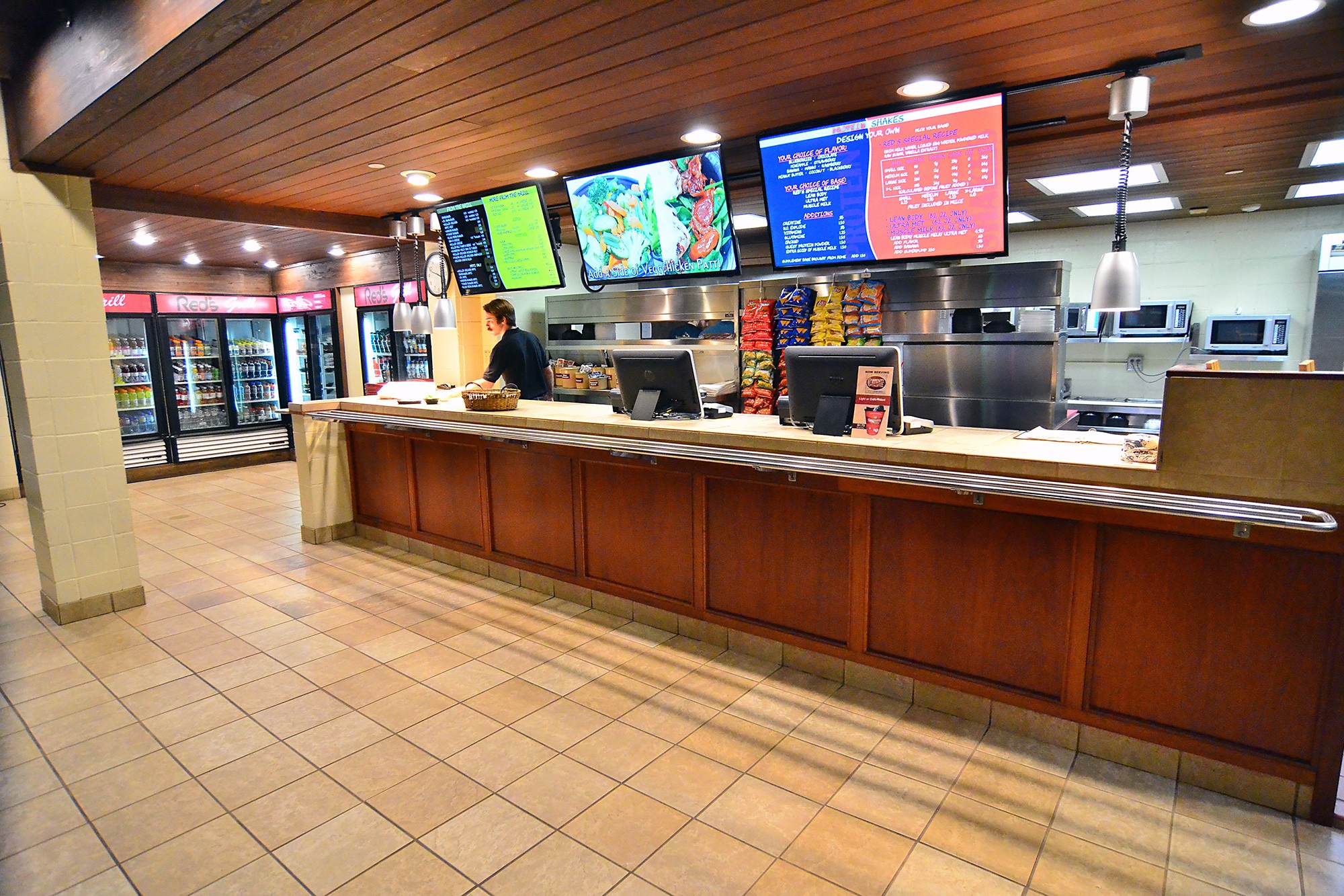 snack bar area in kitchen