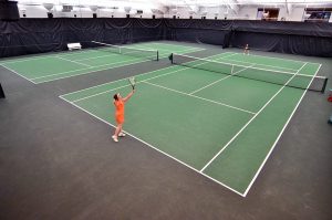 Indoor tennis courts at Red's in Lafayette, LA.