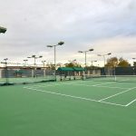 Outdoor hard surface tennis courts at Red's in Lafayette, LA.