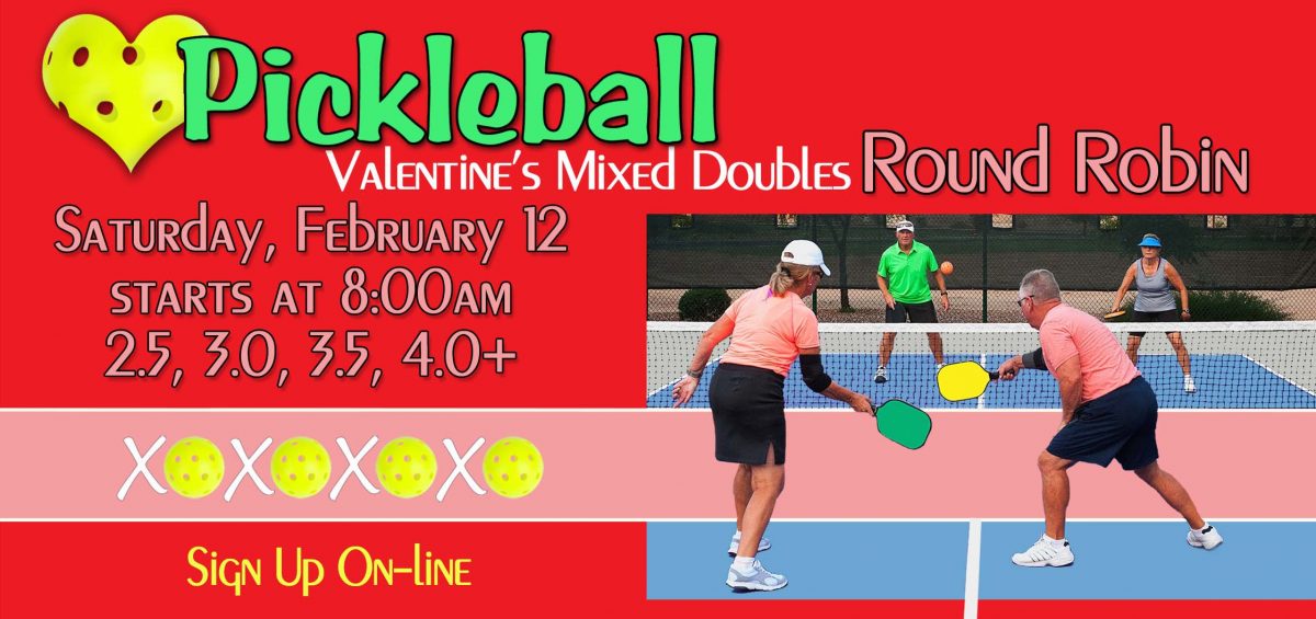 Pickleball Valentine's Mixed Doubles Round Robin