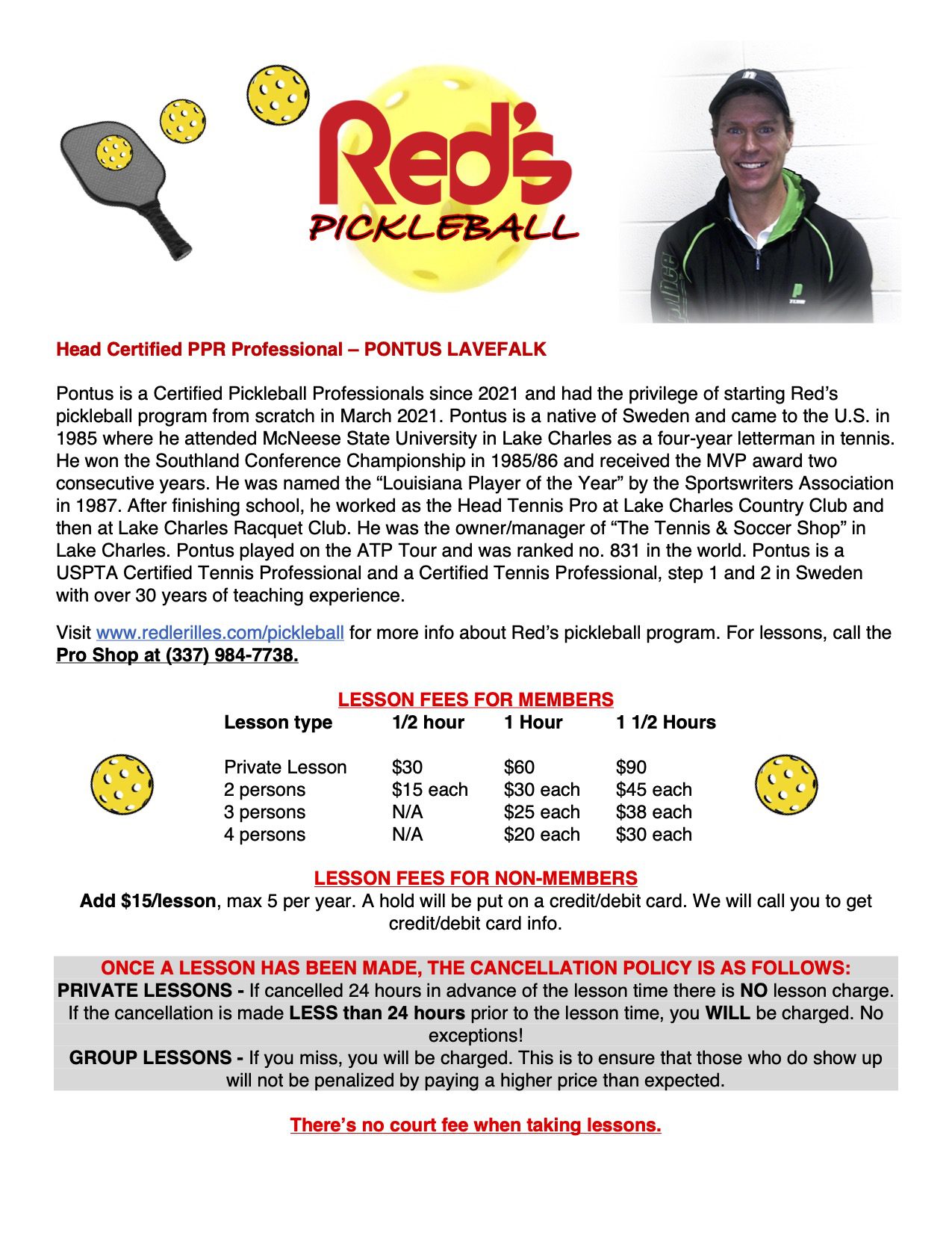 PICKLEBALL Private/Group Lessons Red Lerilles