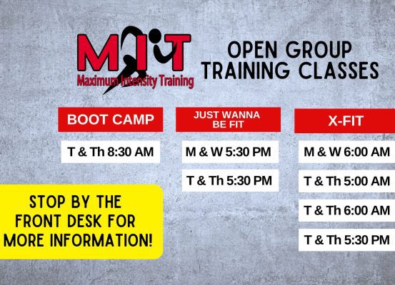 Group Training Availability at Red's