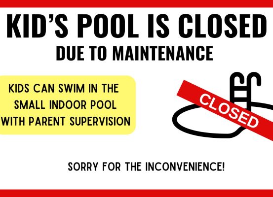 kids pool closure