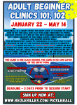 Adult Beginner Clinic Poster - Spring 2025