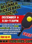 Beginner Pickleball Social Poster