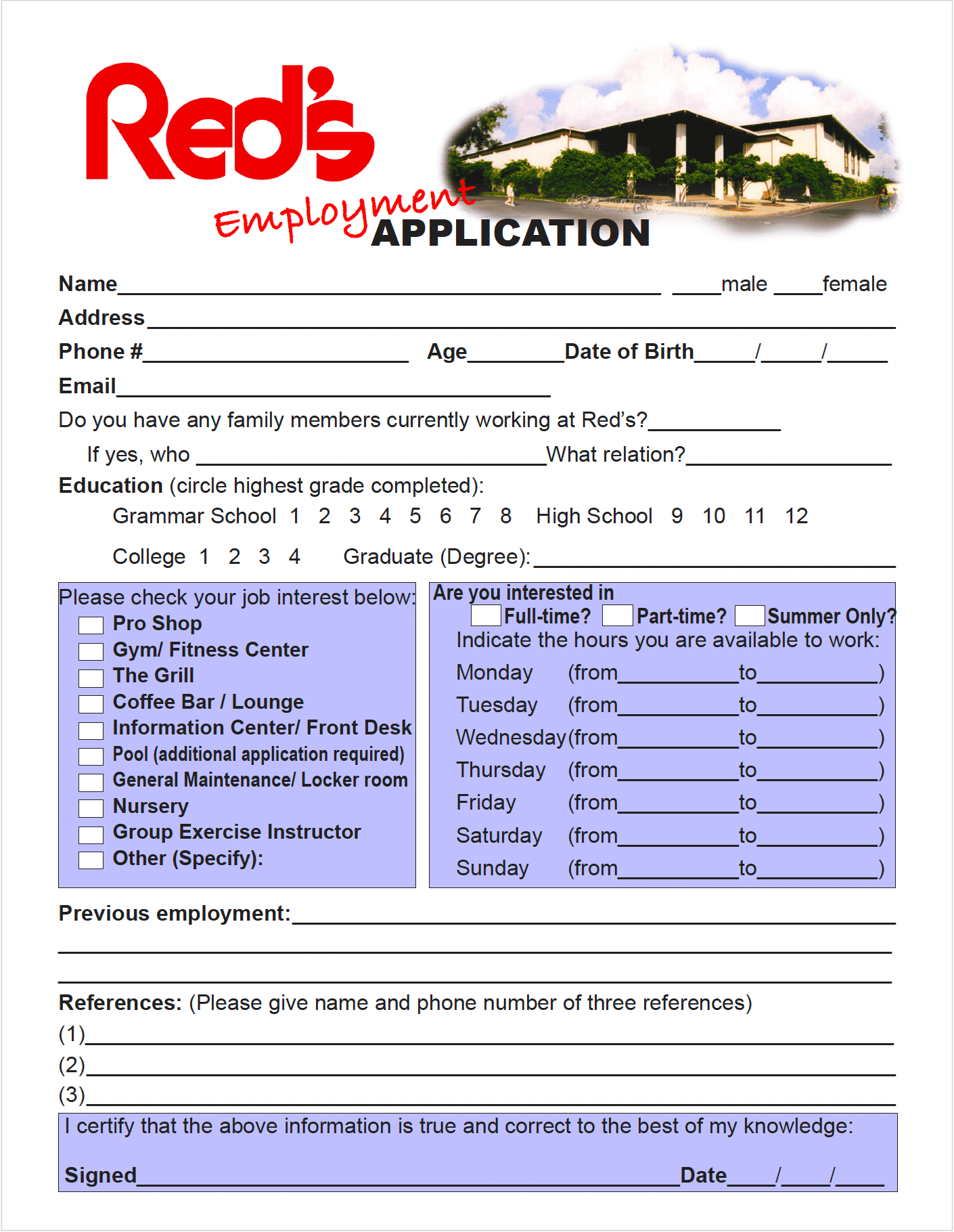 Employee Application